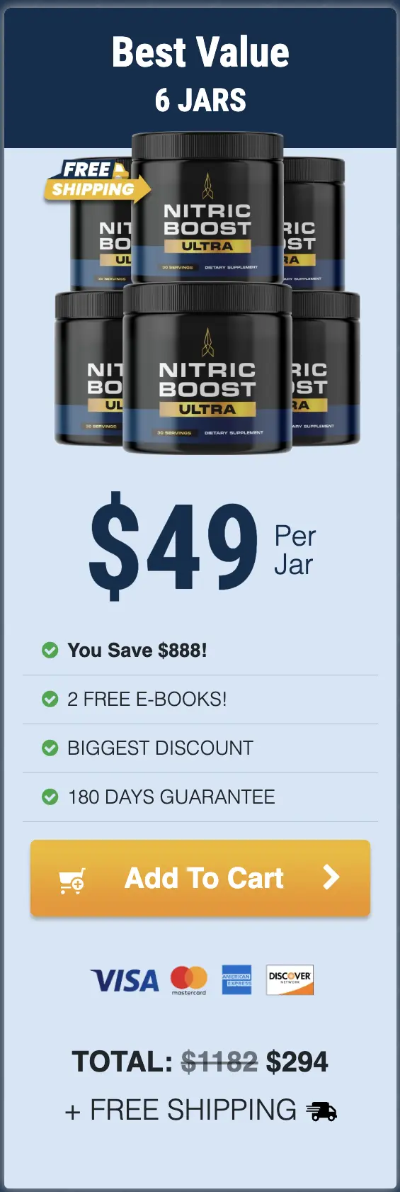 Nitric Boost Ultra 6 jars